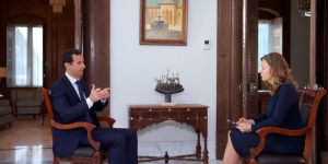Präsident Dr. al-Assad mit Maria Finoshina, Photo: SANA